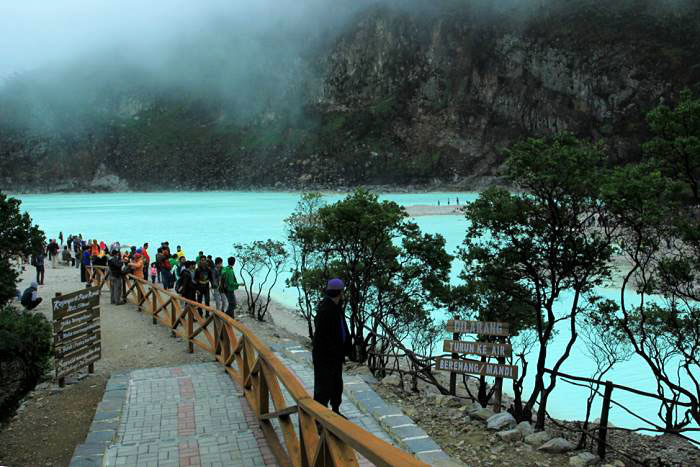 Kawah Putih Lake in Bandung